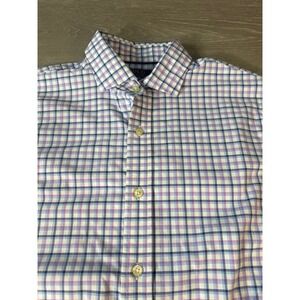 Polo Ralph Lauren Mens Performance Shirt Purple Blue Check New Albany Crest M
